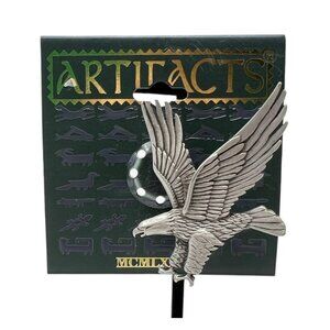 Artifacts JJ Bald Eagle in Flight Pewter Silver Tone Brooch Pin 1986 NEW Vtg
